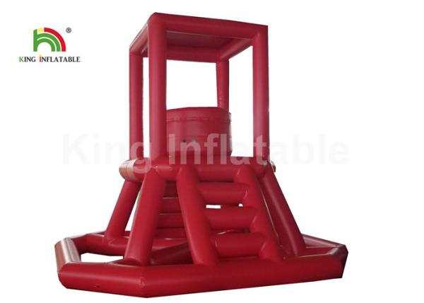 Waterproof 5 x 5 x 4.5m Lifeguard Tower Hand Painting Blow Up PVC Tarpaulin