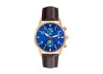 Hardened Glass Leather Wristband Watch , Quartz Stainless Steel Watch 10ATM