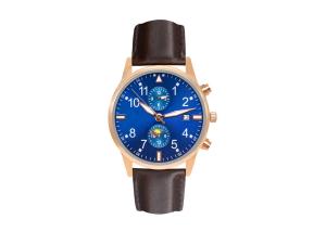 Wholesale Hardened Glass Leather Wristband Watch , Quartz Stainless Steel Watch 10ATM from china suppliers