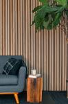 Amercia Oak Veneer Sound Absorbing Fireproof Timber Slat Grooved Acoustic Wall