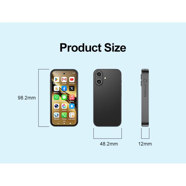 Android 12.0 Operating System SOYES Q333 4+64GB Smartphone with WIFI 2.4G/5G Face ID 4G LTE Type-C OTG 3.58'' Screen