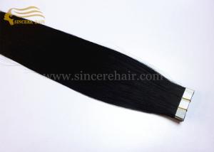 Wholesale 26 Inch Remy Human Hair Extensions, 65 CM Long Jet Black Remy Tape In Human Hair Extensions 2.5 Gram x 20 Piece For Sale from china suppliers