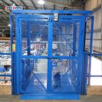 Blue 20000kgs Hydraulic Cargo Lift Elevator With Emergency Stop