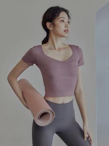 Wholesale New Design Big Neck Short Sleeve Big Neck Crop Top T Shirts from china suppliers