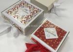 High End Flat Magnetic Closure Gift Box With Ribbon Luxury Carton Paper Folding