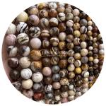 Wholesale Natural Stone Round Loose Beads 8mm Pink Zebra Jasper Loose Beads