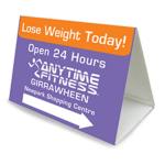 Waterproof Triangle Corflute Signs Full Color Coroplast Signs Purple