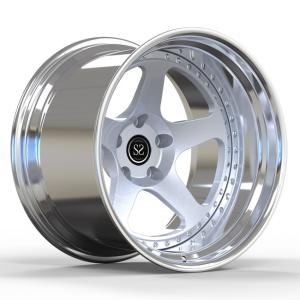 Wholesale Porsche GT4 Rims 2 PC Forged Wheels Big Lip Polished 19x12J Negative Offset from china suppliers