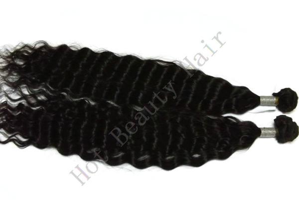 Black Brazilian Remy Deep Wave Human Hair Extensions 5A 12''- 32''