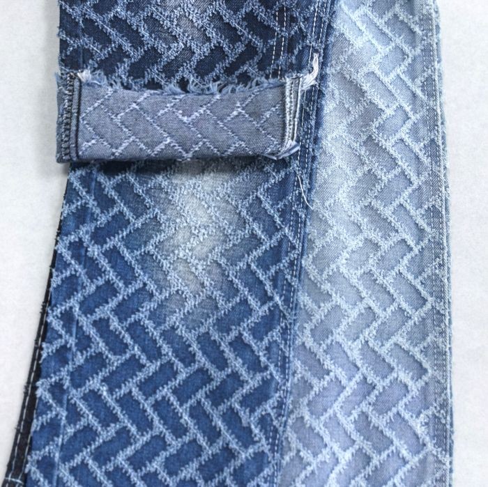70'' 71'' Cotton Polyester Denim Fabric Stretch Denim Fabric With Crochet 11.3OZ