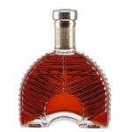 Eco-friendly Glass Body Brandy Bottle Flat Transparent Glass Bottle for XO