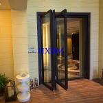 Luxury Home Decor Aluminium Clad Wooden Doors With doube glass Good Air