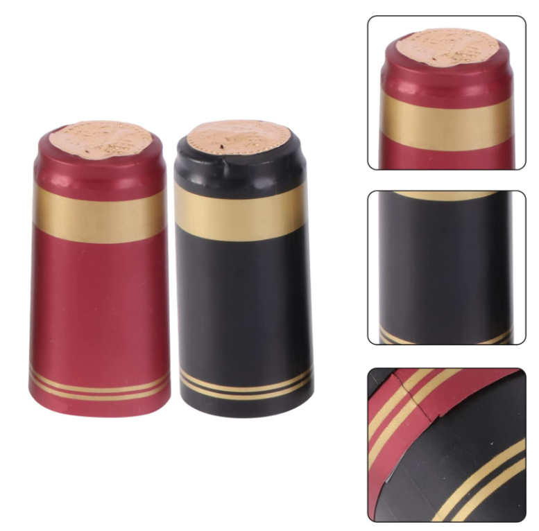 Customized Wine Bottle Stopper Non Spill Shrink Capsules for Hot Shrink Lid Packaging