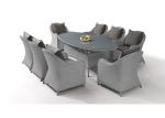 UV Resistant 8 Seater Stackable Outdoor Table Chairs For Hotel
