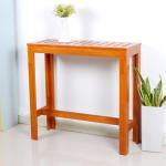 MDF Solid Rubber NC Painting High Bar Table KD Package Mahogany Wood Bar