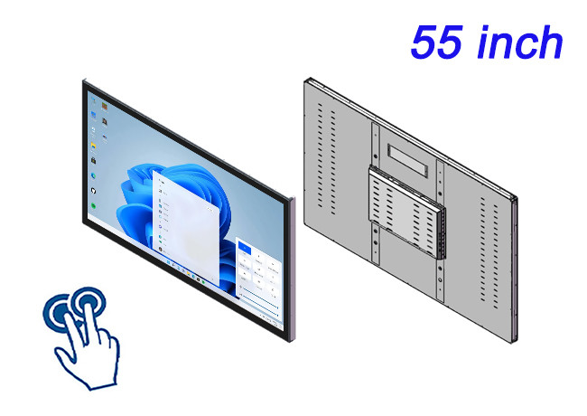 55-Inch Windows Touch Embedded Screen for Corporate Presentations, Digital Art Installations, Interactive Museum Exhibits, and High-End Video