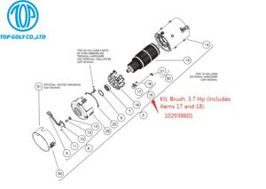 Wholesale 1029386-01 / 102938601 Motor Brush Set 3.7HP Fit For Club Car L6 And L8 from china suppliers