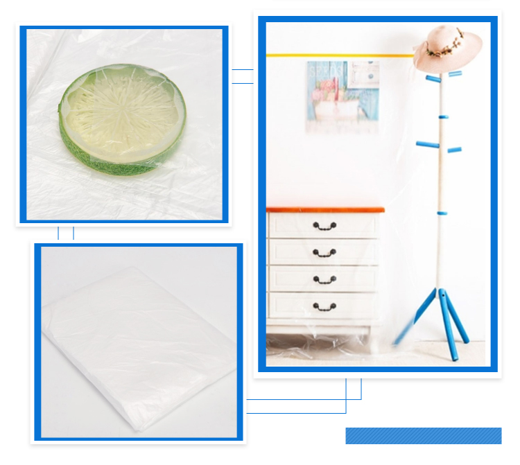 Portable Transparent Chair Furniture Sofa Dust Cover with Green and Customized Logo