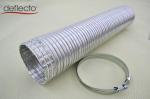 4" Air Vent Kit Aluminum Semi Rigid Flexible Air Duct 2 Clamps HVAC Parts