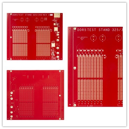 Red Solder Mask Quick Turn PCB Boards Rapid Prototype 2.4mm 4 Layer