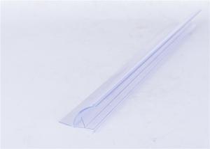 China Transparent PVC Extrusion Profiles For Price Tag / Label Holder on sale