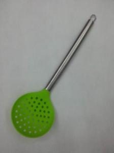 Wholesale FDA Coated Silicone Kitchen Utensils Silicone Colander With Stainless Steel Construction from china suppliers