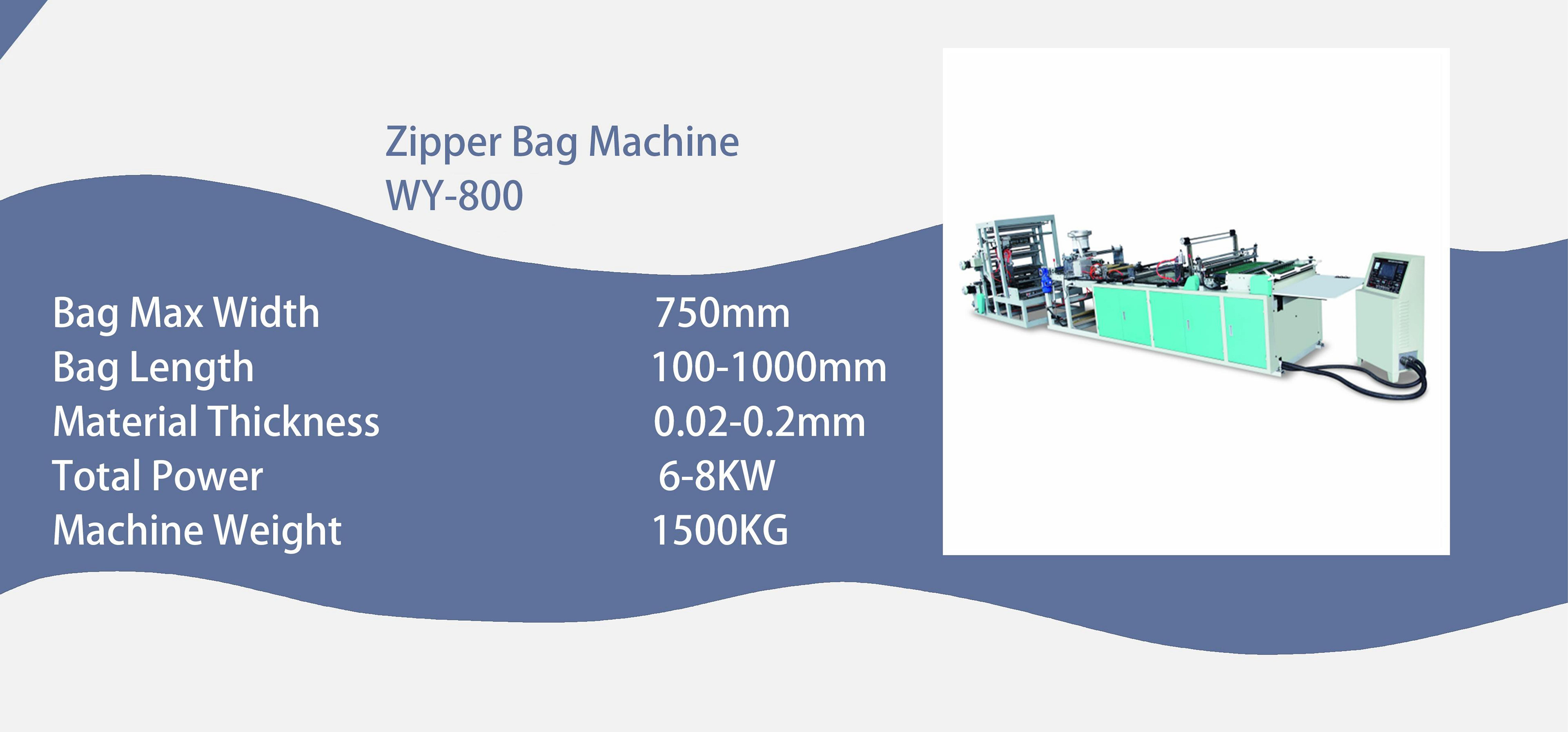Energy Saving Plastic Document Folder Zipper Pouch Bag Making Machine