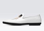Hand Painted Pattern Mens Leather Loafers Custom Cartoon Shoes Fashion Style