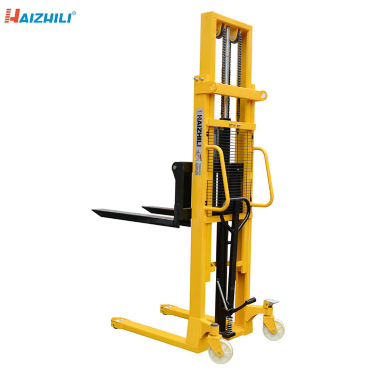 Double Mast Manual Forklift Stacker 1000kg 2500mm 33 Mm / Time Lifting Speed