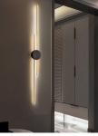 Luxury minimalist bedroom bedside long wall light creative living room TV