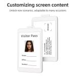 NFC 3.7 Inch Reusable E-ink Work Card Work Badge Battery Free ID badge Epaper