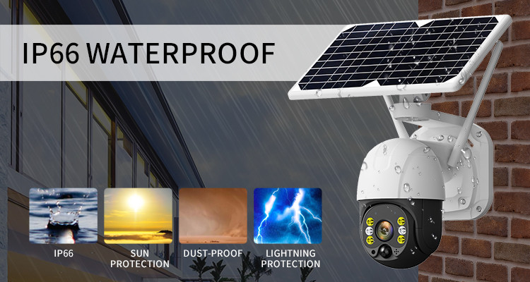 Alarm Push Tuya 4G Solar PTZ Camera Motion Detection Waterproof Solar Panel CCTV Camera