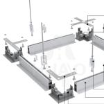 Modular Cleanroom Aluminum Grid For Suspended Ceiling Systems