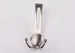Brushed Nickel Finished Zinc Alloy Metal Coat Hooks For Living Room Use