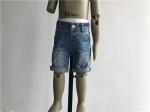 High Fashion Medium Wash Denim Jeans , Boys Ripped Denim Shorts TW78602 TW78603