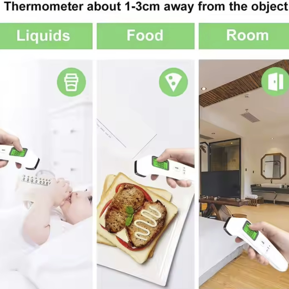 Non Contact Infrared Thermometer 15s Auto Shutdown Time With LCD Display