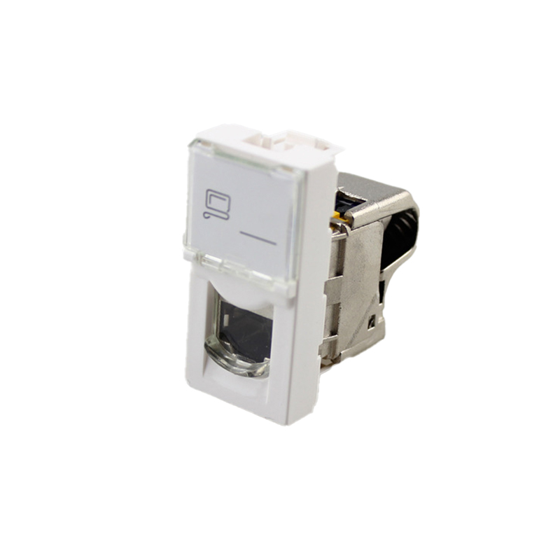 Exact Cables ABS Cat6A Keystone Jack Wall Coupler for RJ45 FTP Shielded Network Module