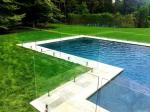 Outdoor Stainless Steel Frameless Aluminum Handrail With Glass