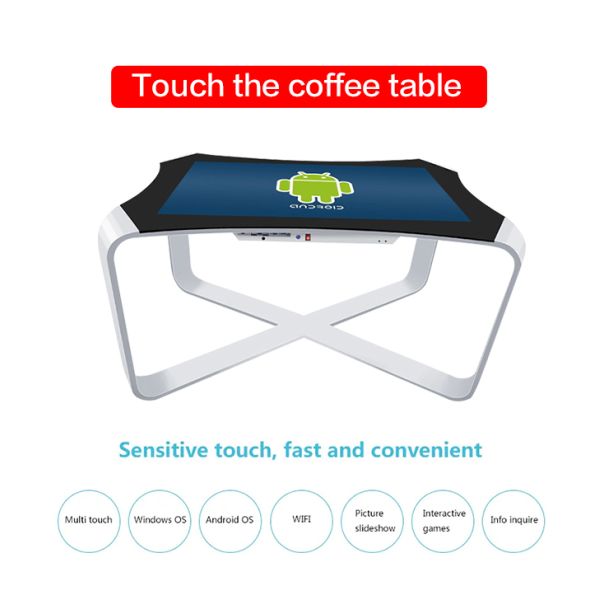 Android coffee table 43 inch advertising player interactive touch table for meeting room advertising display video player