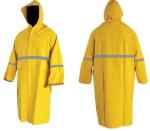 Hooded Raincoat With Reflective Strips Yellow Reflective Raincoats Safety
