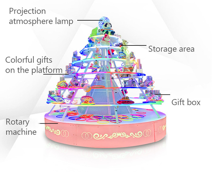 Booth Amusement Carnival Games Ring Toss Gift Machine With Colorful Light
