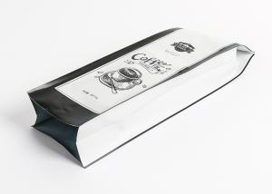 Wholesale 250g Black Silver Plastic Coffee Bags Four Eight Sealed Aluminum OEM Printing from china suppliers