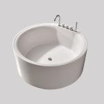 Round Acrylic Freestanding Bath Tub White freestanding soaking bathtub