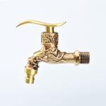 Rose Gold 1/2 Inch 3 Way Brass Bibcock For Bathroom