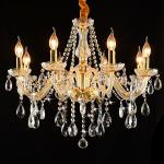 Gold Bedroom Dining room Crystal Chandelier light fixtures (WH-Y-27)