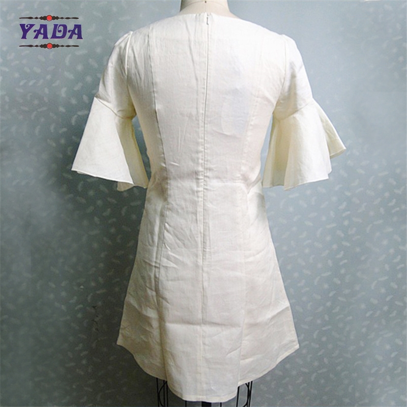 Fashion new arrival casual dress dirndl dresses ladies clothes plus size women clothing with horn sleeve