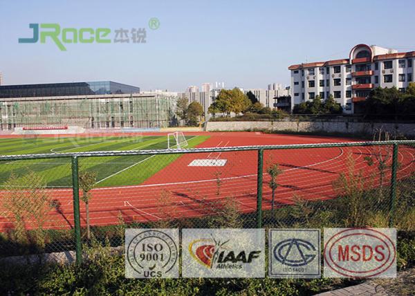 All Weather Rubberized Track Surface , Tartan Running Track For Outdoor Sport