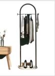 Two Tier Metal Pipe Clothes Rack , 50cm Length Metal Clothes Hanger Rack