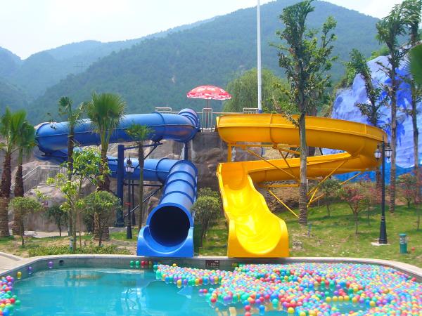 Outdoor Kids' Water Slides For Amusement Park / Fiberglass Playground Slide for