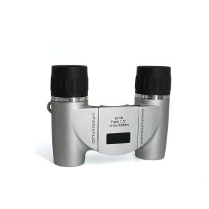 Wholesale Hollyview Mini Pocket Folding Roof Binoculars Silver Color 7x18 for Kids Adults from china suppliers